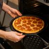 Carbon Steel Perforated Pizza Pan Non Stick Mupti Purpose Pizza Baking Tray 10/11/12 Inch Round Cooking Plate Crispy & Bubbly