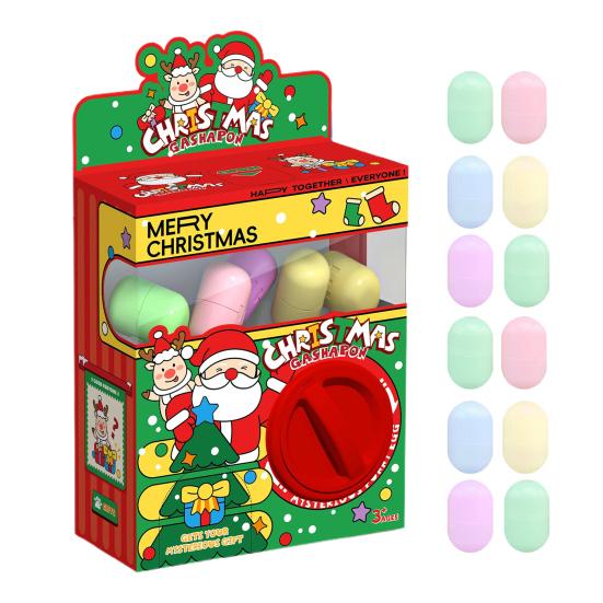 Halloween Mini Capsule Toy Machine 6/12/16 Random Surprise Eggs Cute Cartoon Gashapon Machine Mini Round Capsule Gift for Kindergarten Xmas Easter