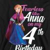 Frozen Childrens/Kids Fearless Like Anna Heather 4th Birthday Pullover Hoodie