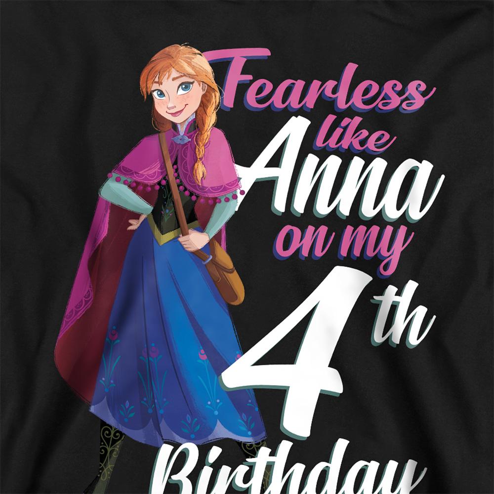 Frozen Childrens/Kids Fearless Like Anna 4th Birthday Hoodie