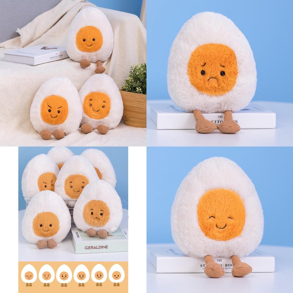 Cute Boiled Egg Plush Toy Egg Family Dolls For Fun And Comfort