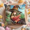 New Arrival KKonosuba Anime Cushion Cover Plush Fabric Soft DoubleSided Printed Sofa Warm Winter Home Gift Pillow Cover