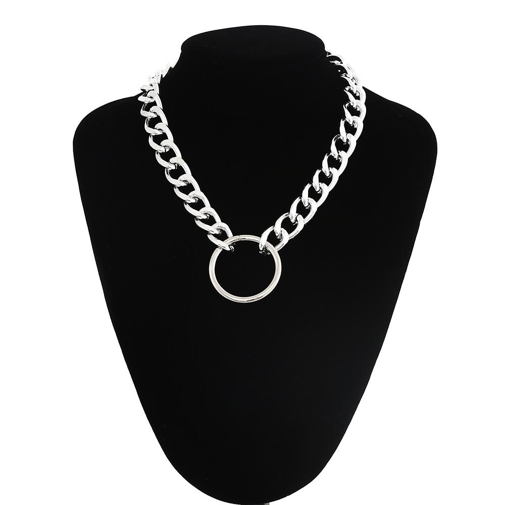 Trendy Link Chain Necklaces For Women Men Chunky Thick Choker Jewelry On The Neck Fashion Female Egirl Eboy Grung  Accessories