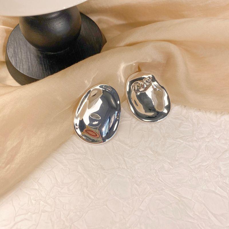 European and American Style Irregular Exaggerated Oval Large Earrings, Trendy and Fashionable Light Luxury Earrings, Holiday Gift