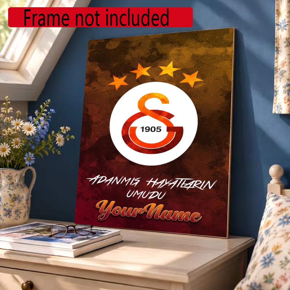 Galatasaray Personalized Name Round Diamond Painting Kit Diamond Embroidery Painting Rhinestones Mosaic Frameless Handwork Decoration Arts