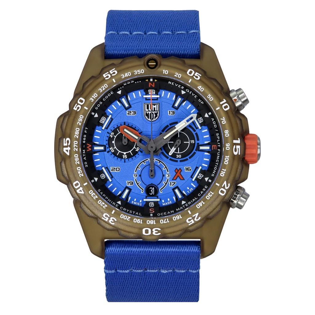 

Мужские часы Luminox Bear Grylls Survival Master ECO Tide Chronograph с синим циферблатом, кварцевые, для дайвинга XB.3743.ECO 200M