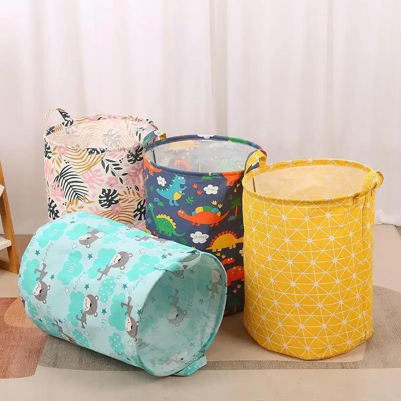 Printing Laundry Basket Bathroom Home Accessories Baskets for Bedroom Portable Storage Organizer Organizing Toy Dirty Clothes