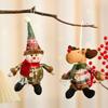 Plaid 3D Fabric Button Spherical Christmas Tree Ornament