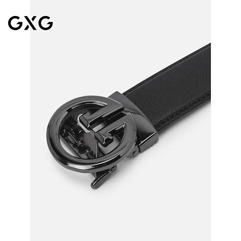 GXG Men s Genuine Leather Automatic Buckle Belt 110cm чёрный