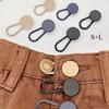 Adjustable Waistband Extender Buttons, No-Punch Jeans Expansion Buckles, Removable Stretch Fasteners, Casual Streetwear Style
