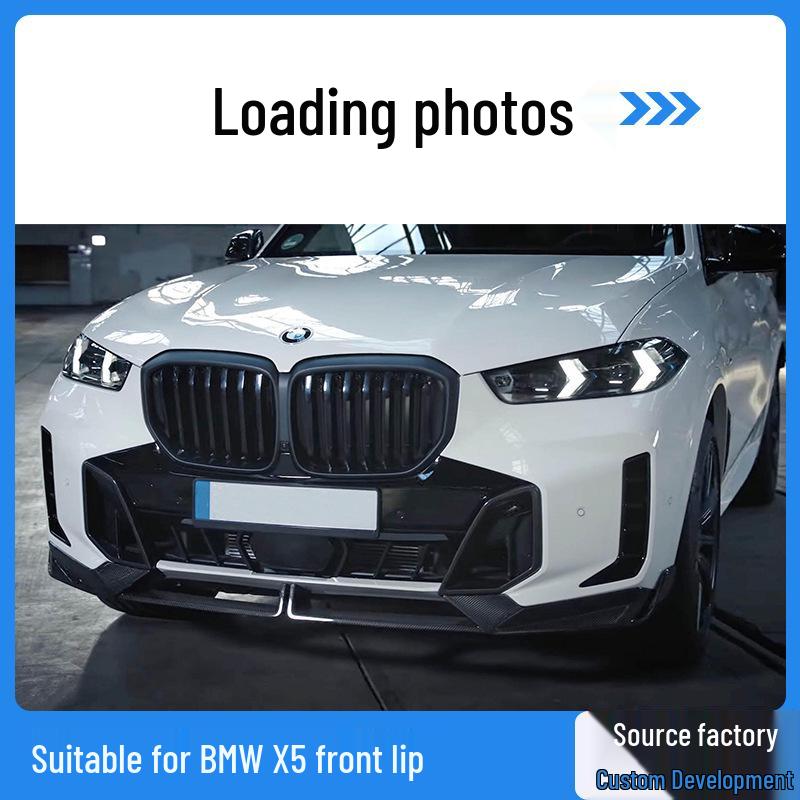Передний сплиттер для BMW X5 G05: Комплект переднего бампера MP без сверления Gloss Black