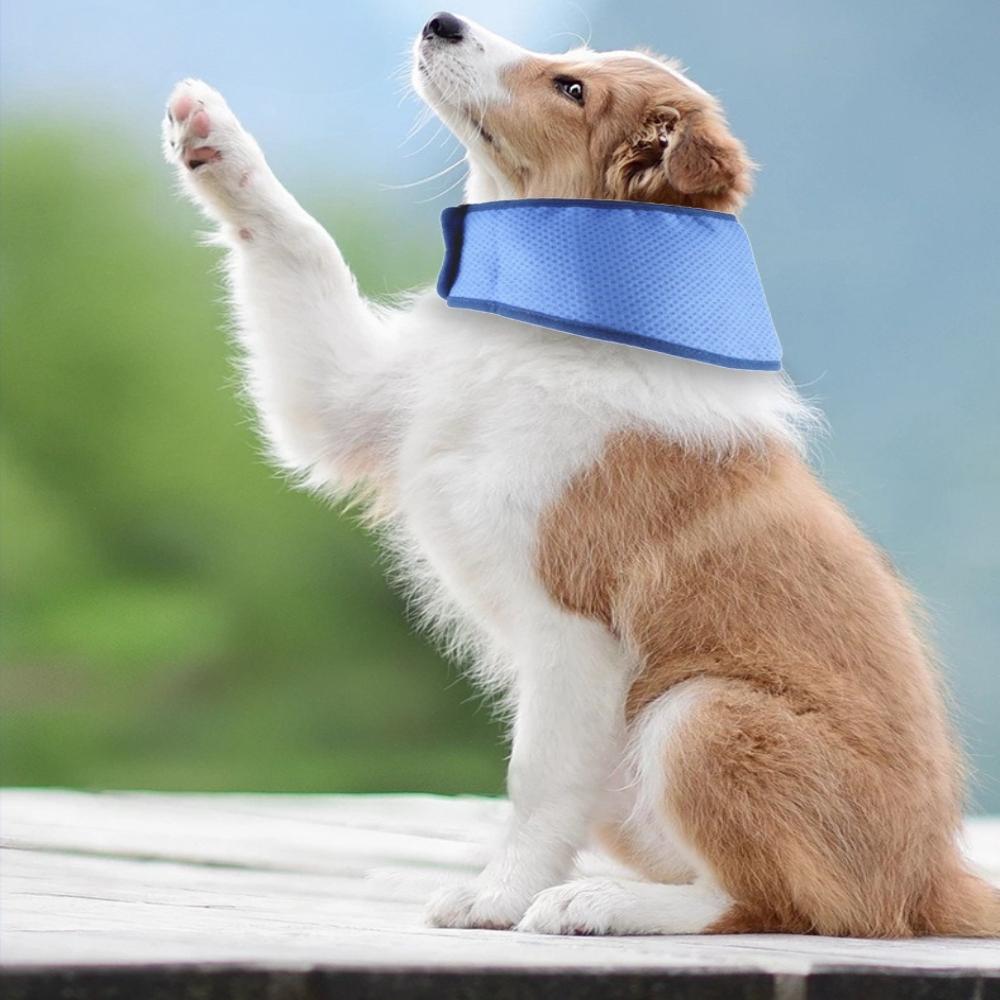 Pet Cooling Scarf Summer Ice Pad Heatstroke Prevention For Dogs Cats Reusable Strong Absorption Neck Wrap Outdoor Travel Gear Universal Fit