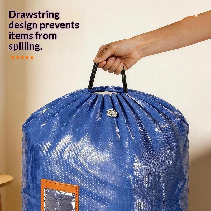 Heavy Duty Rolling Moving Storage Bag With Thickened Bottom Clear Window For House Moving Dorm Relocation Clothes Storage