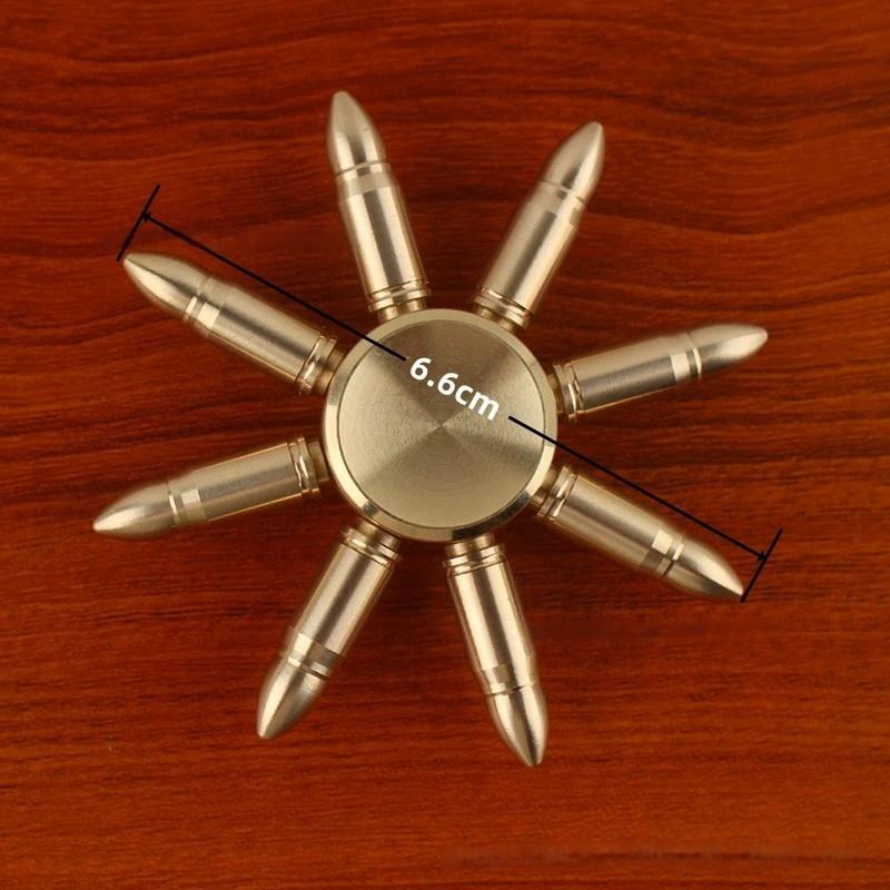 Brass Fingertip Gyro Combat Eight Arm Gyro Detachable Metal Adult Decompression Artifact Student Creative Gift Hand Play Piece