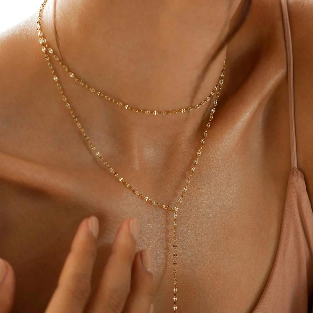 New Jewelry, Elegant Y-Necklace, Simple Collarbone Chain, Holiday Party Jewelry
