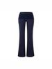 Korean Elegant Patchwork Mesh Flare Yoga Pants - Women's Retro Slimming Two-Piece Drape Design