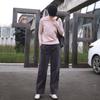 2025 Women's High Waist Straight-Leg Corduroy Pants: Versatile, Casual, Loose-Fit Woolen Pleated Solid Color Long Pants