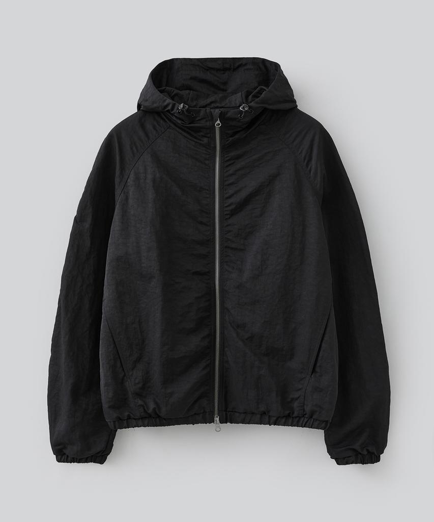 Fabregat Glen Shirred Windbreaker Jacket (Black)
