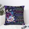 Mother's Day Pillowcase Polyester Cushion Cover Decorative Letter From Daughter Throw Pillow Case Cover Home Square 45X45cm