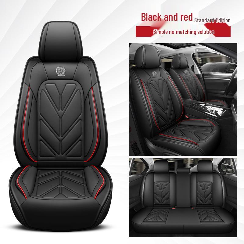 Universal Leather Car Seat Cushion for 5-Seaters - All-Season Fit
