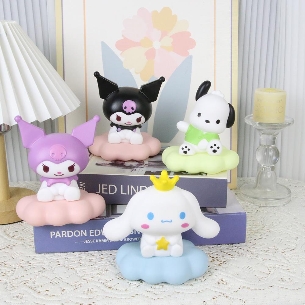 Kuromi Cinnamoroll Night Light Sanrioglowing Children Toy Bedside Lamp Anime Kawaii Cute Children Kid Present Gifts