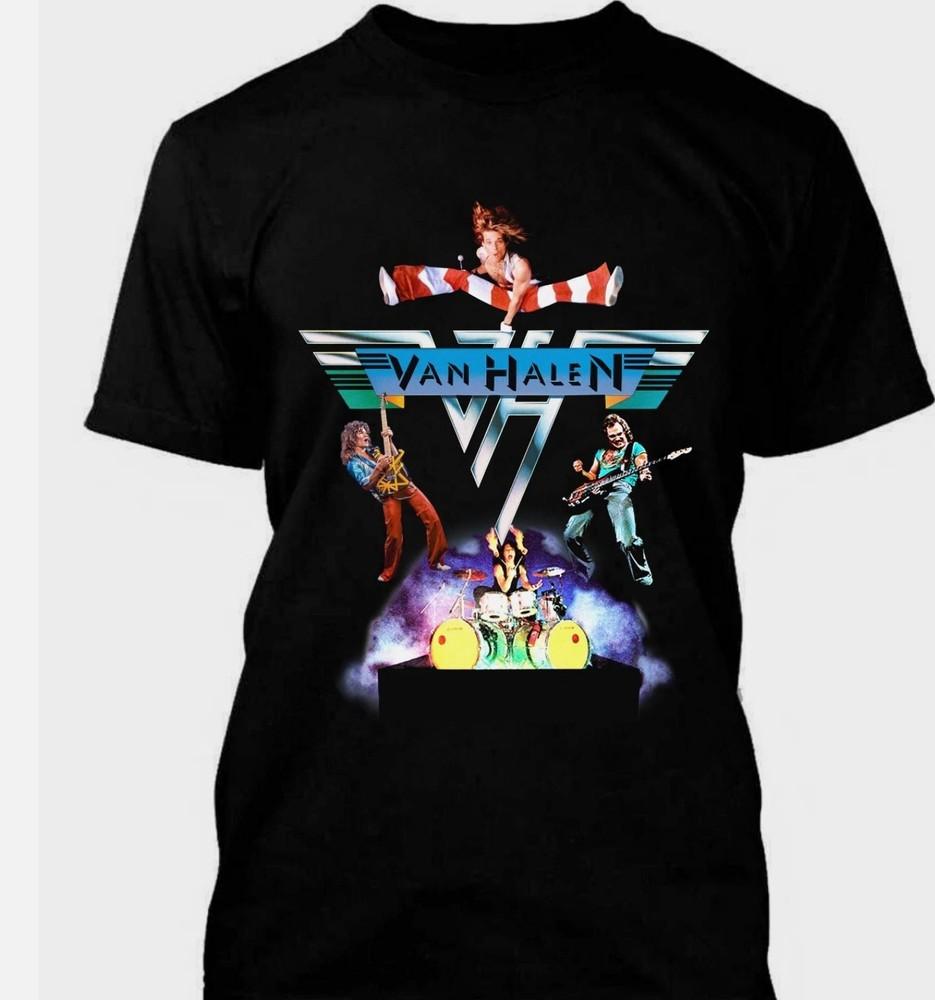 

Van Halen II Tour Concert Heavy Cotton Black Unisex T-shirt Size S-5XL Unisex T-Shirt L