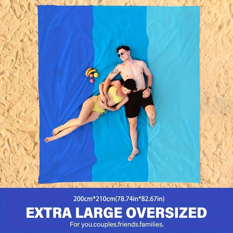 Extra large beach towel/beach cover/beach mat, suitable for 1-3 adults, ideal for traveling, camping, hiking