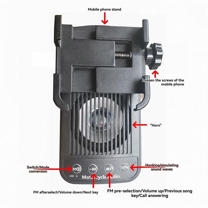NEW-Bicycle For Road Bike Bluetooth Speaker Answering The Phone Multifunctional Motorcycle Phone Holder For Motorcycles