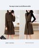 Women's Gray Wool Suit: 2025 Autumn/Winter High-End Fashion Coat Dress Set