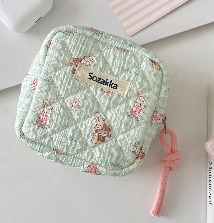 Cute Sanitary Napkins Menstruation Towel Storage Bag Portable Cartoon Cute Mini Student Tampon Monthly Bag Storage Bag Case