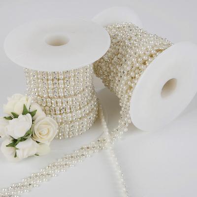 1 m/bolsa Cadena de cuentas de alambre doble Accesorios para el cabello de encaje de boda DIY Accesorios de diseño de lugar de ropa