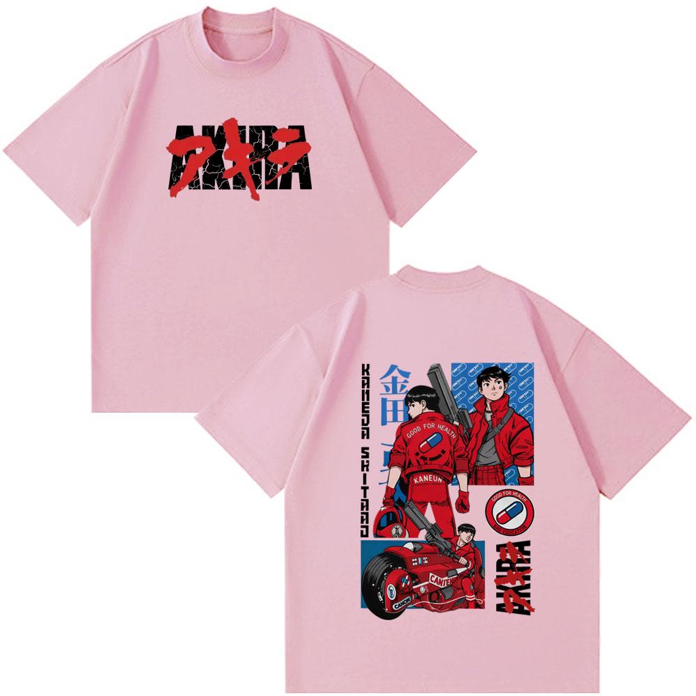90s Japanese Anime Akira Shotaro Kaneda Tee Tops Unisex's Women Clothing Summer Short Sleeves Tshirts Fashion Funny Style Clothing