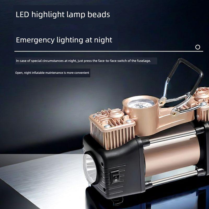 Vehicle Air Pump Portable Car Air Pump Car Tire Electric High Power 12V Double Cylinder Air Pump