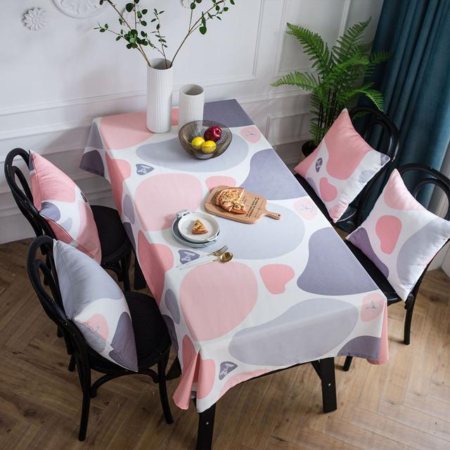

Скатерть прямоугольная с рисунком булыжников полиэстеровые скатерти водонепроницаемые скатерти для свадьбы для обеденного стола вечеринка событие 100x135cm розовый