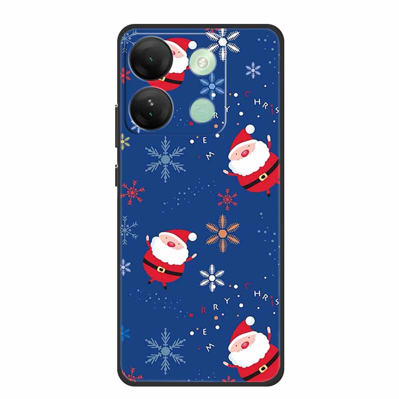 For Infinix Smart 7 HD Christmas Soft Case Silicone TPU Back Cover Phone Cases For Infinix Smart7 Plus X6516 Xmas New Etui Shell