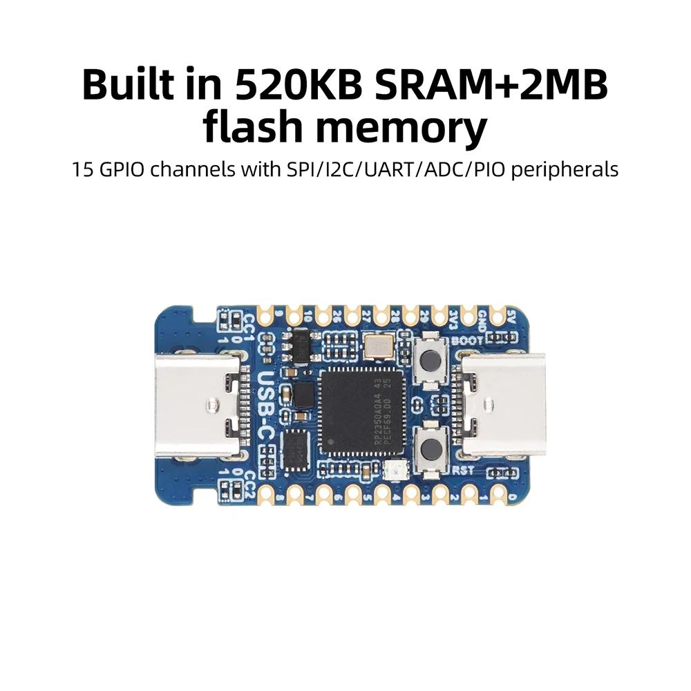 RP1111-USB-C Mini Development Board Dual Type-C with RP1111A Dual-Core Microcontroller for IoT DIY Industrial Control