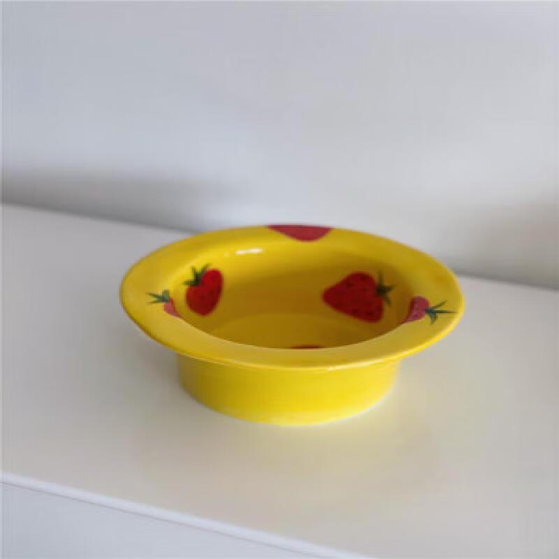 Ru Han Hand-painted Strawberry Ceramic Kids  Divided Plate