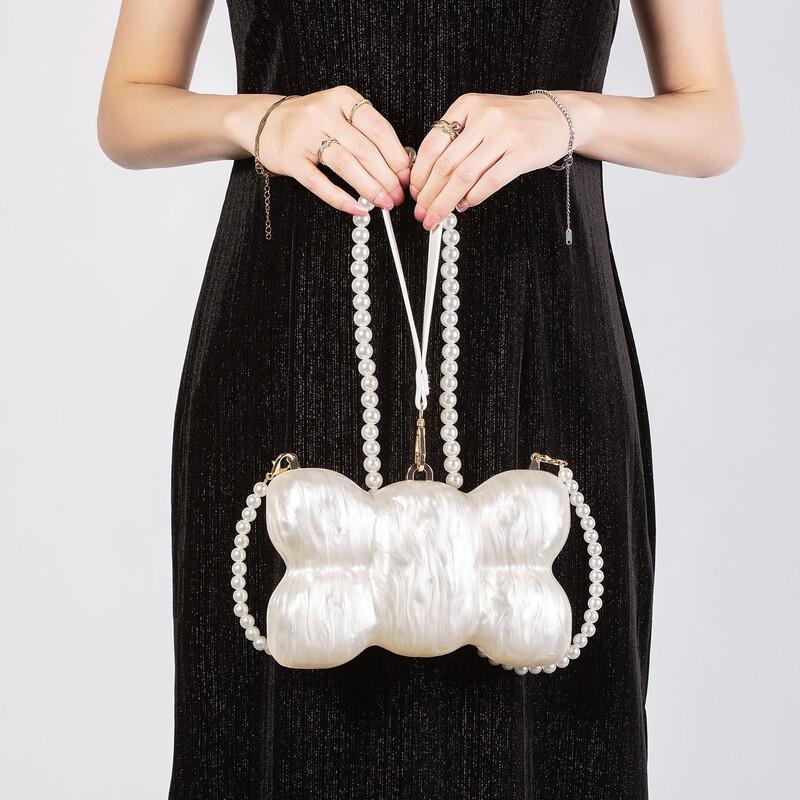 REWELL 2025 Women's Irregular Shell Acrylic Crossbody Bag