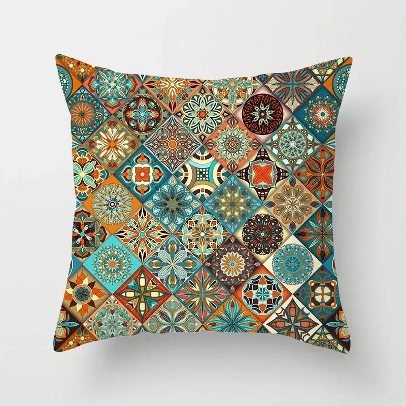 Bohemian Pillowcase Ethnic Floral Geometric Complex Texture Pillowcase Mandala Cushion Cover Sofa Living Room Home Decor