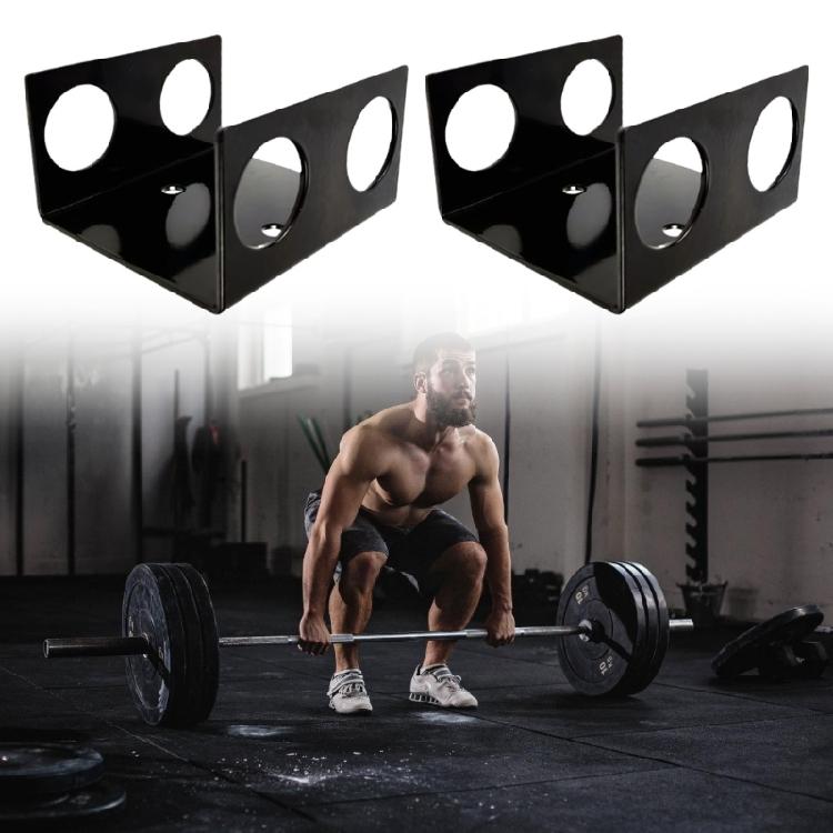 Double Vertical Barbell Holder Wall Mounted Barbell Storage Rack Wall Mounted Hangings Bar Rack Easy to Install