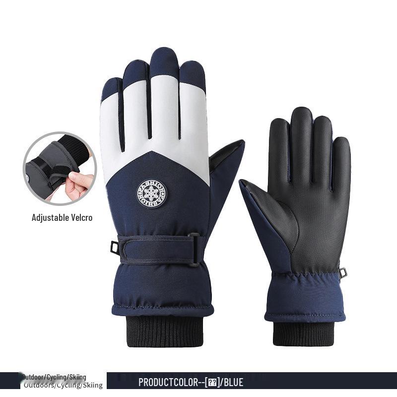 Ski & Cycling Warm Touchscreen Winter Windproof Gloves: Thickened Fleece-Lined Gloves for Outdoor Activities