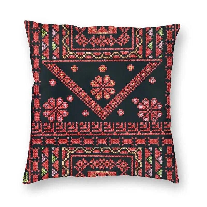 

Палестинская вышивка Чехлы для подушек с абстрактным орнаментом и бархатным роскошным диваном Домашняя подушка 45x45cm