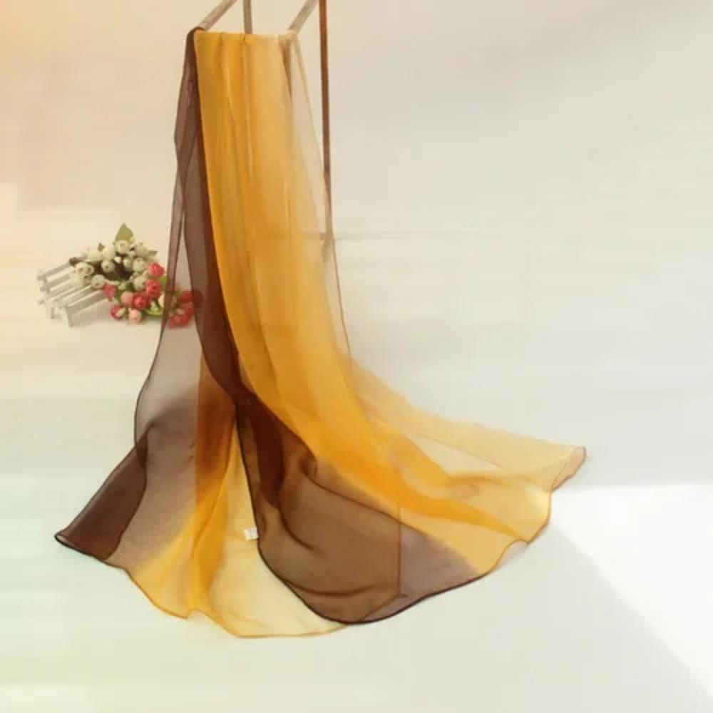 160*50cm Gradient Fashion Chiffon Scarf Women's Long Wraps and Shawls Lady Spring Autumn Scarves Bandana Hijab Stoles