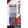 Pilot Precision V5 RT Retractable Rolling Ballpoint Extra Fine Ink 26055 Pen, Point, 4-Pack, Black/Blue/Red/Green -