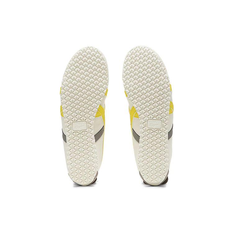 ONITSUKA TIGER Mexico 66 Comfortable Leather Lightweight Durable Low-Top Running Shoes Women Sneaker White Yellow 1182A087-750