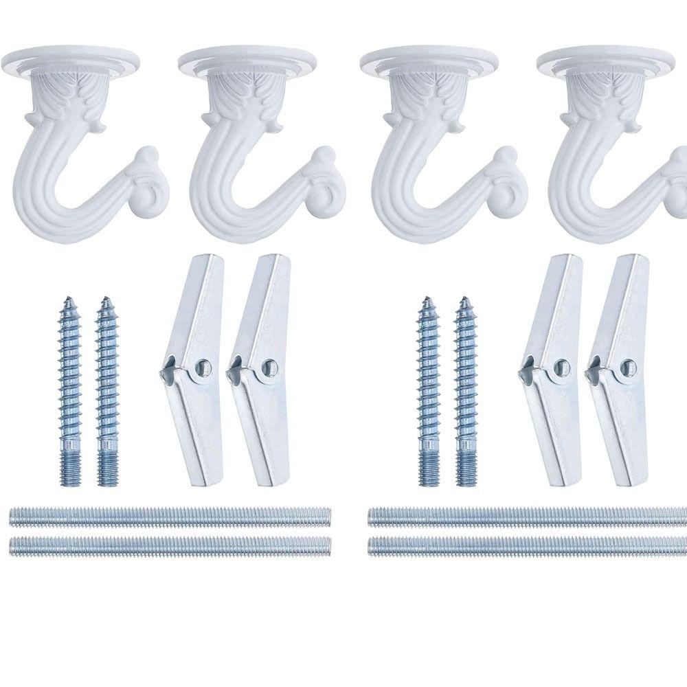 

1Set White Folding Orchid Hook Zinc Alloy Hanging Ceiling Hook Portable Ceiling Hook Plants
