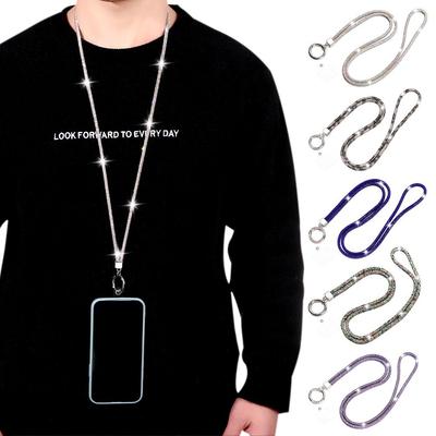 Glitter Rhinestone Phone Lanyard Phone Diamond Crystal Chain Straps Keychain Hanging Anti-lost Rope