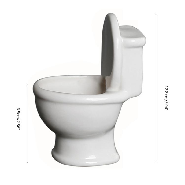Ceramic Candle Holder Cute Toilet Shape Candle Stand Candlesticks Christmas Gift