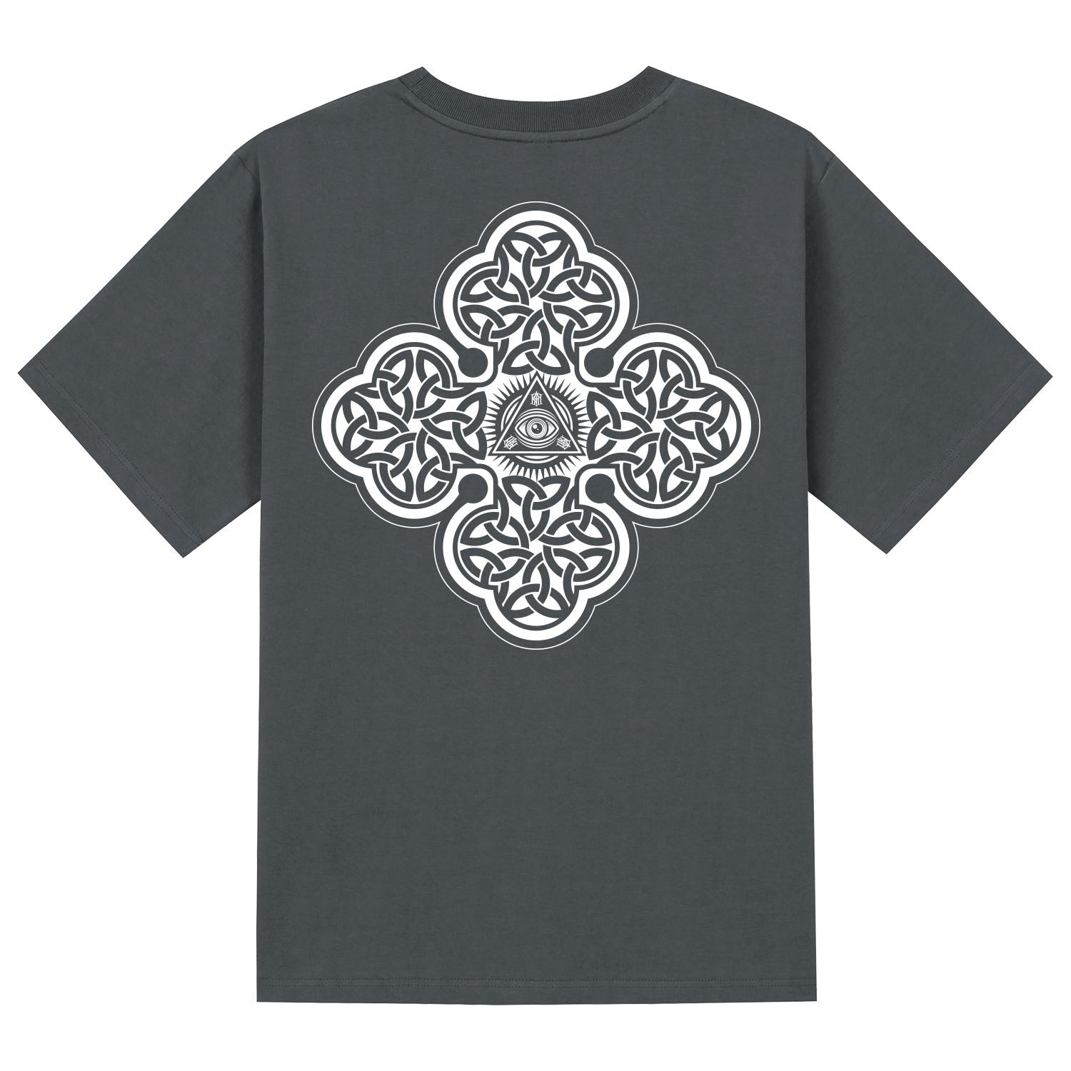 Khan 6312 Ktg0121 Celtic Horus Short Sleeve T-Shirt - Gray Gray/L