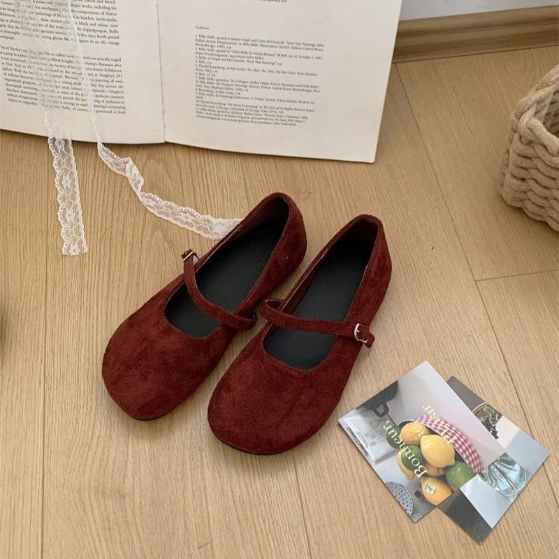 Fashion Autumn Design Women Cosy Mary Jane Shoes Concise Shallow Round Toe Shoes Ladies Comfort Soft Sole Flats Shoes